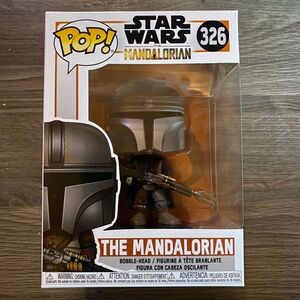 Funko Pop! The Mandalorian Figure - Silver and Black